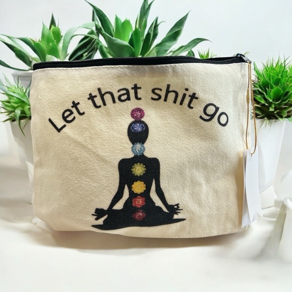Mindful Meditation Cosmetic Pouch - Cream - Picture 1 of 6